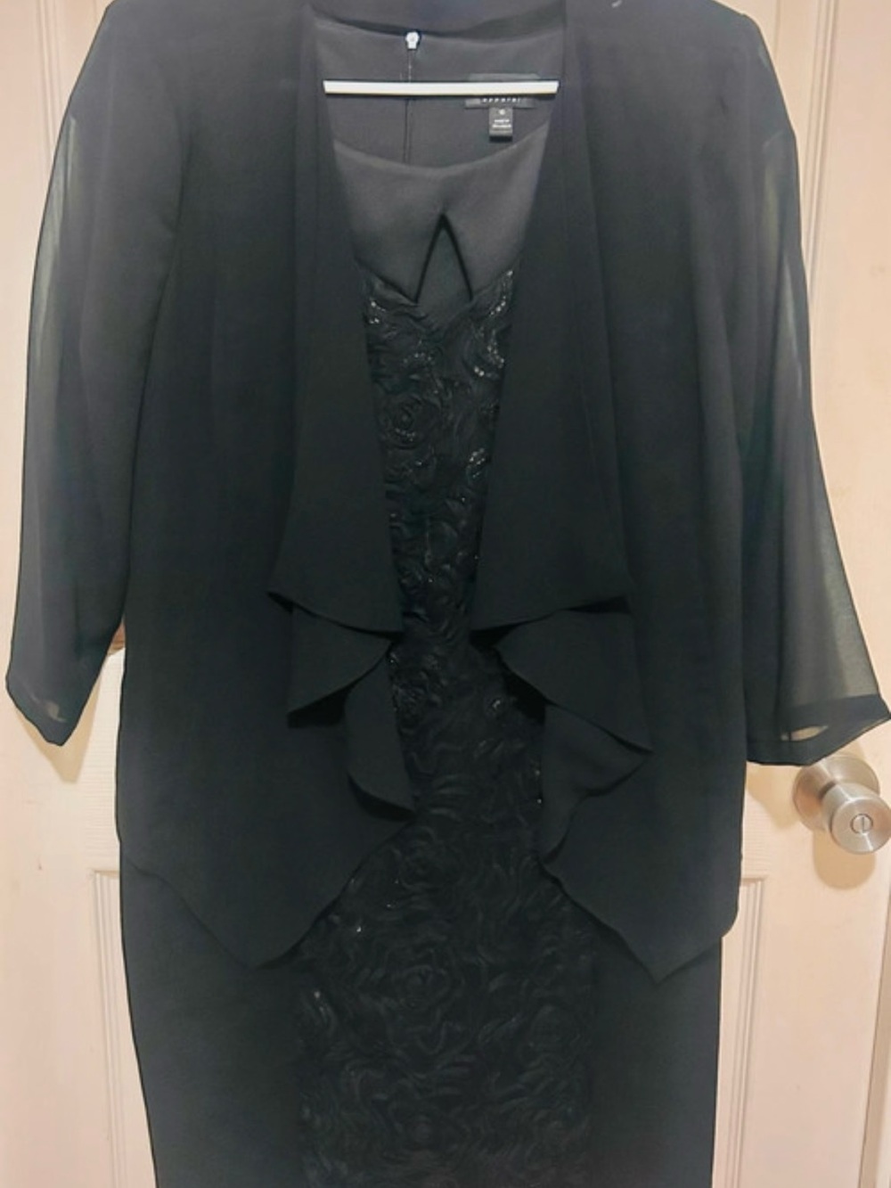 Calvin Klein Black Dress with Front Zip Detail